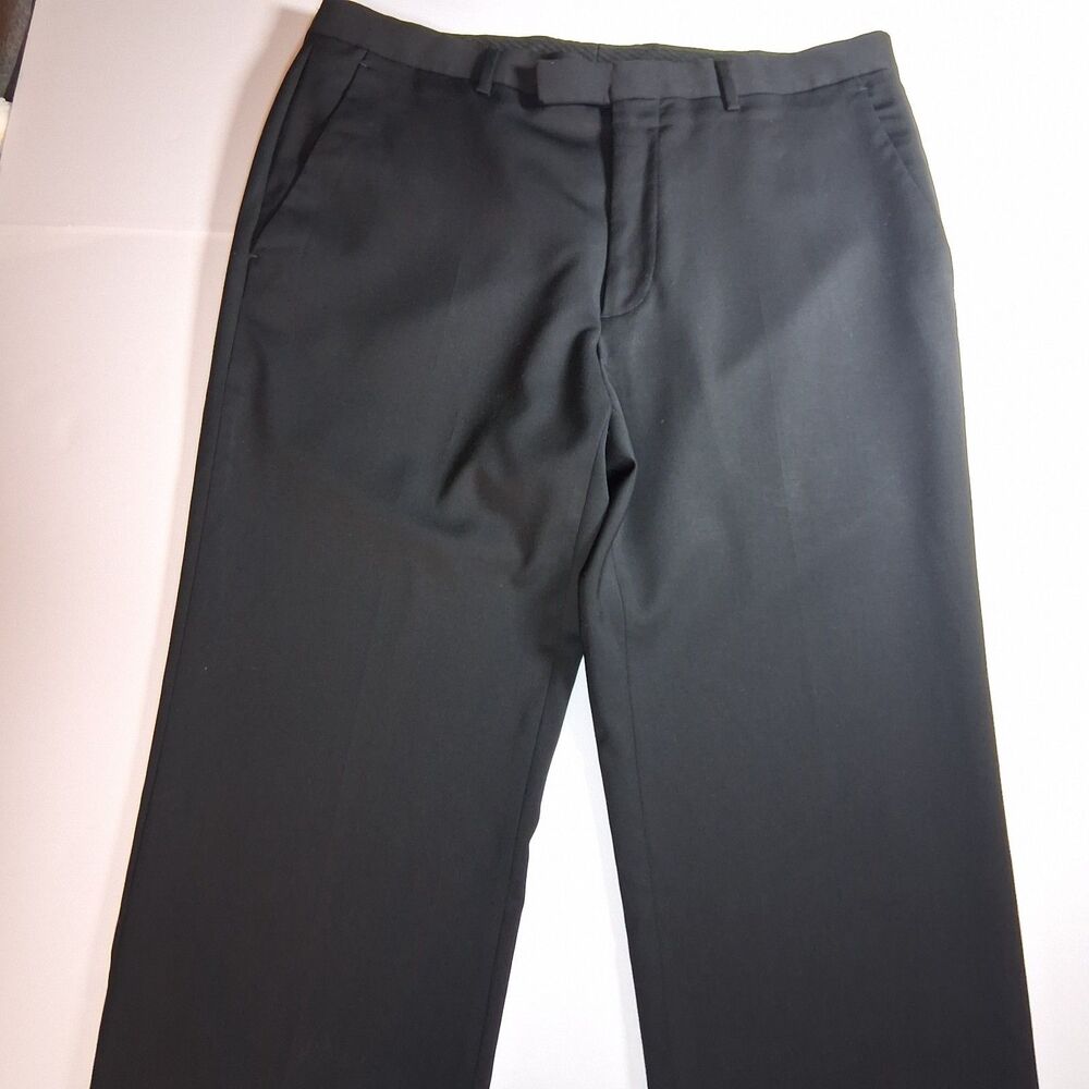 John Varvatos Star USA Thompson Men's Dress Pants 35R  Black 100% Wool